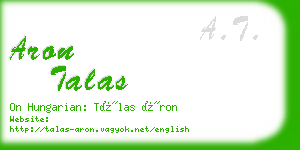 aron talas business card